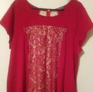 Red lace dress